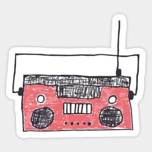 Magic Boom Box (Red Version) Sticker